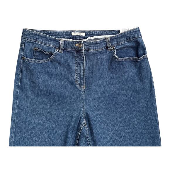 JONES NEW YORK Womens Size 14 Straight Leg Denim Blue Jeans 30.5" Inseam - Picture 4 of 5